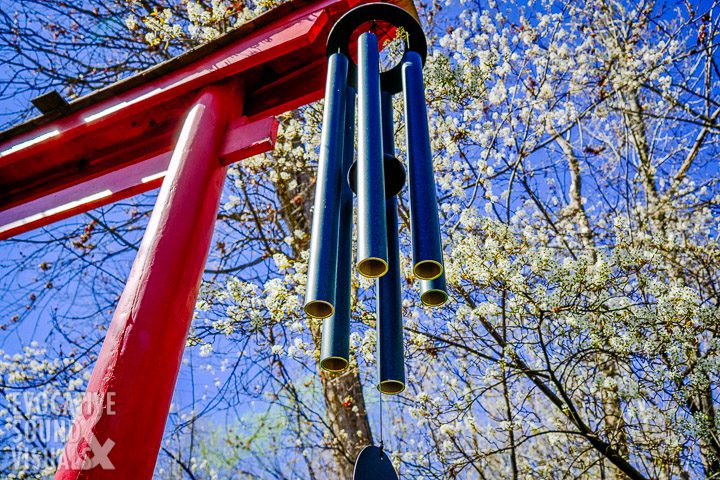 Wind chimes suspend above the grave of Marshall Wayne Brewer, at Grace Episcopal Church cemetery in St. Francisville, Louisiana on March 29, 2014. Brewer was 2-years-old when he died. Photo by Richard Alan Hannon