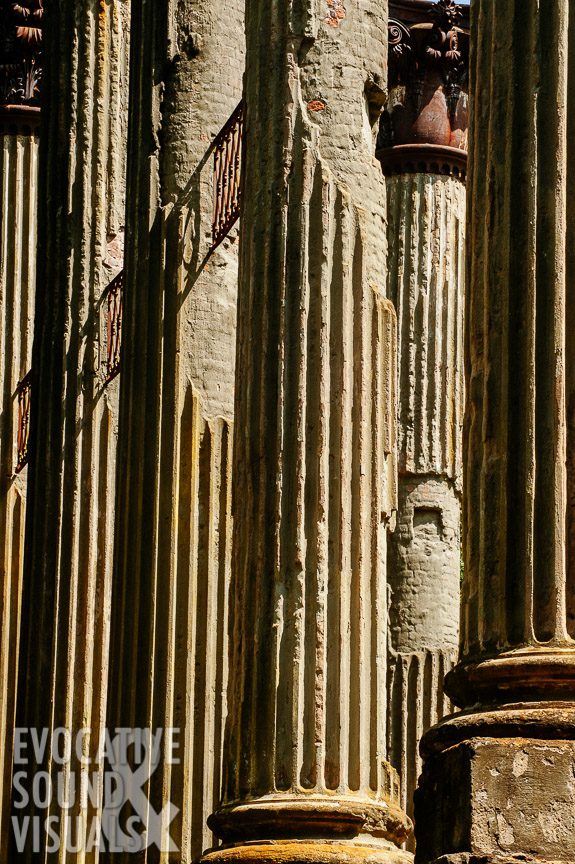 Twenty-three Corinthian columns are all that remains of Windsor Mansion. Photo by Richard Alan Hannon