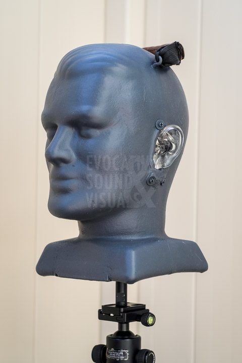 My mannequin head, 'Binaural Bill,' with his new makeover paint job using Plasti Dip. Photo by Richard Alan Hannon