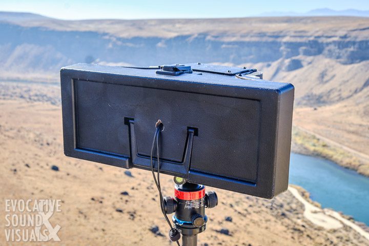 My second DIY SASS microphone rig, this time for use with a pair of plug-in-power (PIP) microphones, as seen above the Snake River Canyon in southwestern Idaho on Thursday, November 5, 2020. Photo by Richard Alan Hannon in southwestern Idaho on Thursday, November 5, 2020. Photo by Richard Alan Hannon