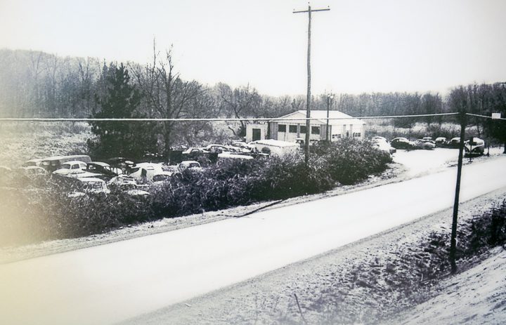 Burrell Tonkin's auto repair shop and salvage yard, circa the early 1970s. Photo courtesy National Park Service