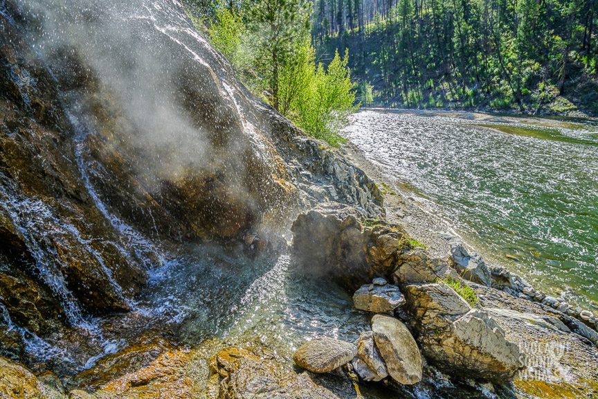 The large soaking pool at Pine Flats Hot Springs along the South Fork of the Payette River and below the Banks/Lowman Road in Idaho on Wednesday, May 12, 2021. Photo by Richard Alan Hannon