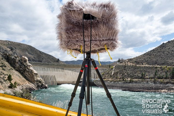 Recording sound near Arrowrock Dam in south-central Idaho on April 15, 2021. Completed in 1915 by the Bureau of Reclemation, the dam was the tallest in the world at 315 feet. Photo by Richard Alan Hannon