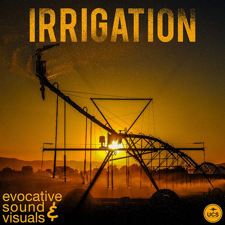 Irrigation sound effect library by Evocative Sound and Visuals