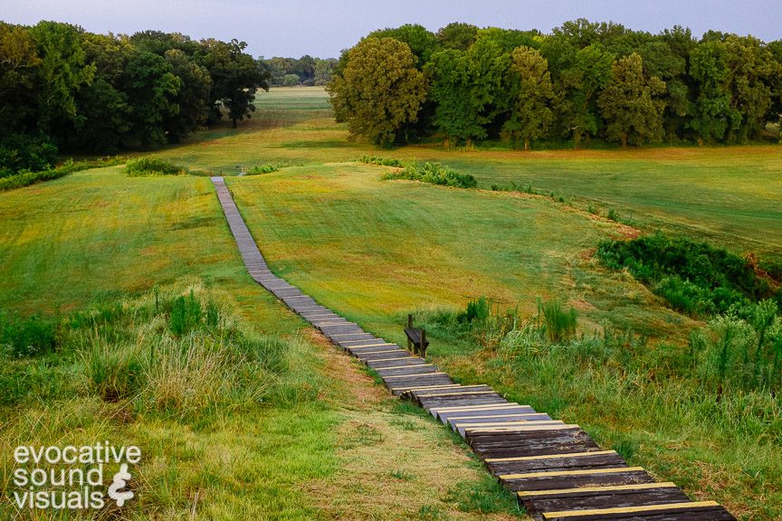 Steps leading up to Mound A at Poverty Point State Historic Site in north Louisiana. Photo © Richard Alan Hannon