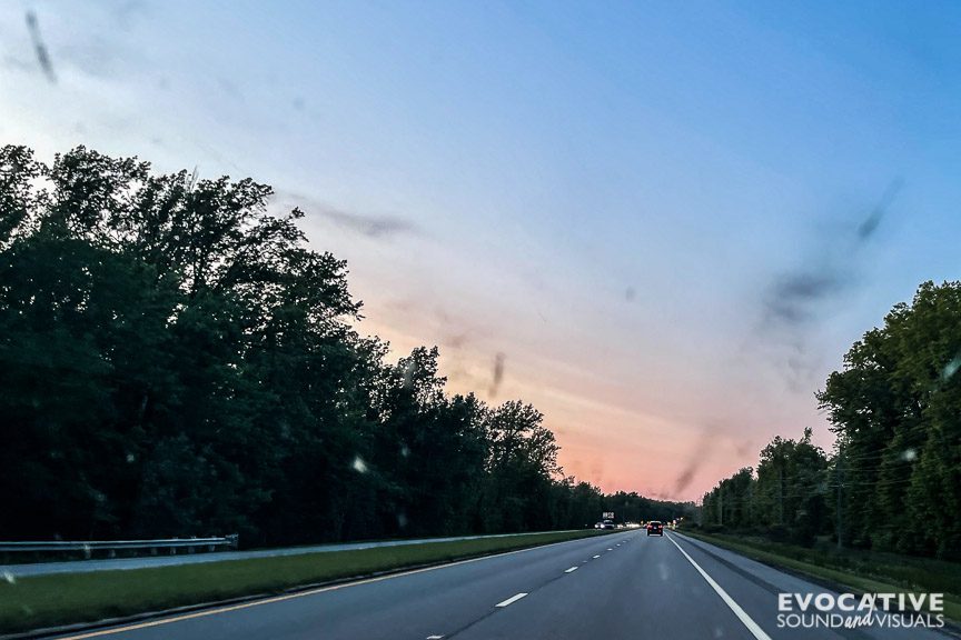 Swarms of midges can be seen above the roadway on the way to Headlands Beach State Park along Lake Erie in Mentor, Ohio on Sunday, June 1, 2025. Photo by Denise Porter
